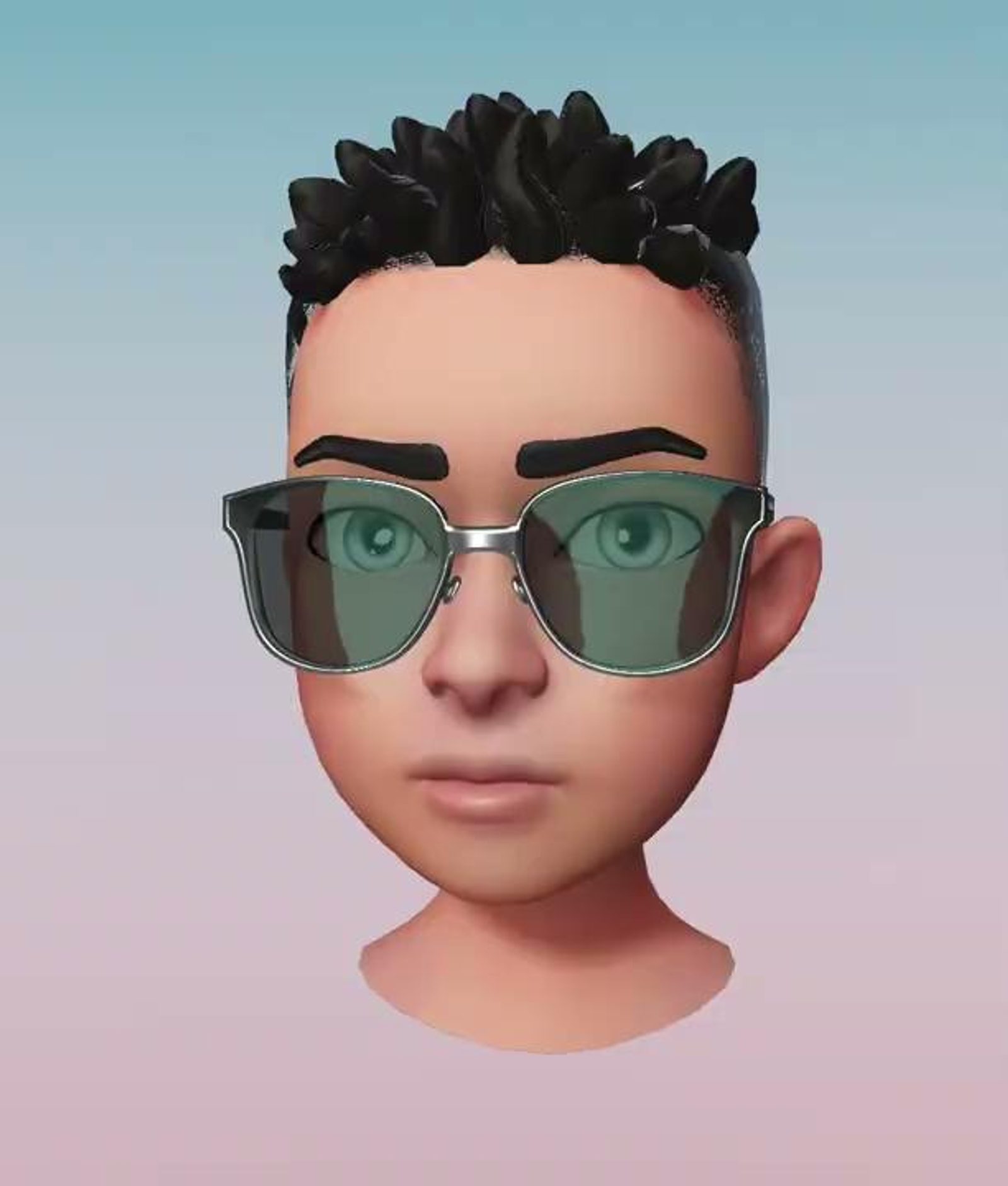 Stylized 3D avatar with sunglasses